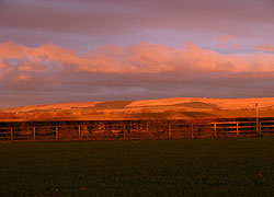 Lyme Park from Blossoms Lane at sunset 22nd Mar 2010 - Evelyn Frearson