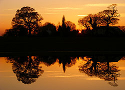 Sunset over Barr Green Farm - Evelyn Frearson