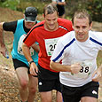 Runners competing in the Woodford 10K run