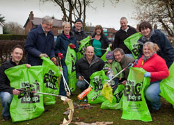 Residents of Woodford who took part in tidying up Woodford on Litter Day
