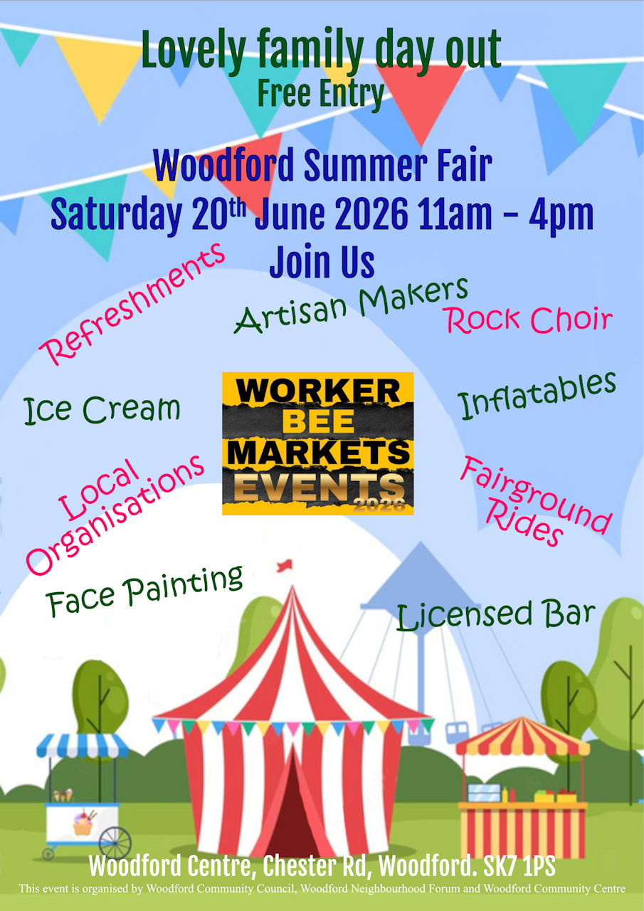 Woodford Summer Fair at Woodford Community Centre Saturday 20th June 2026